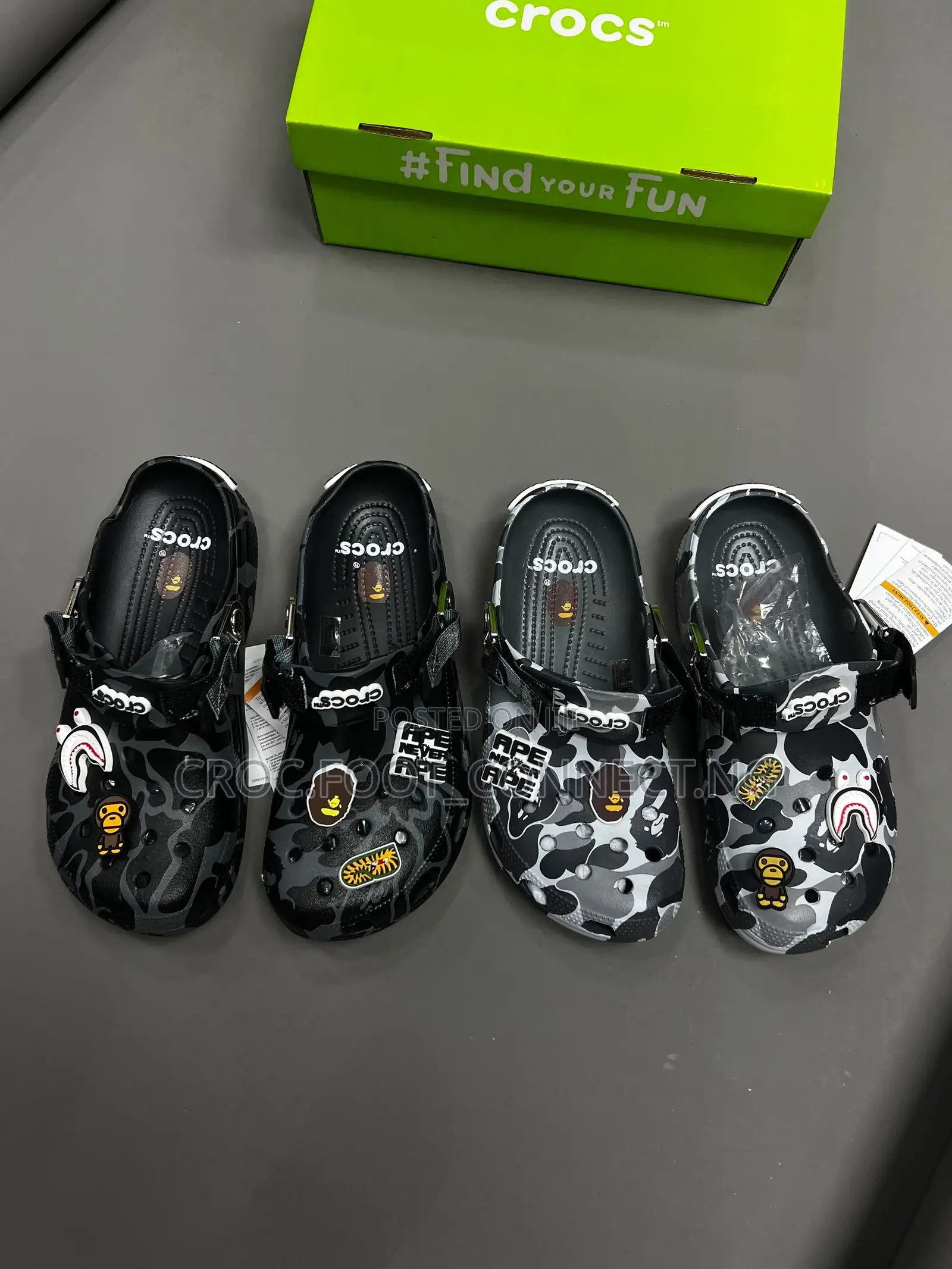 BAPE X Classic Camo Clogs