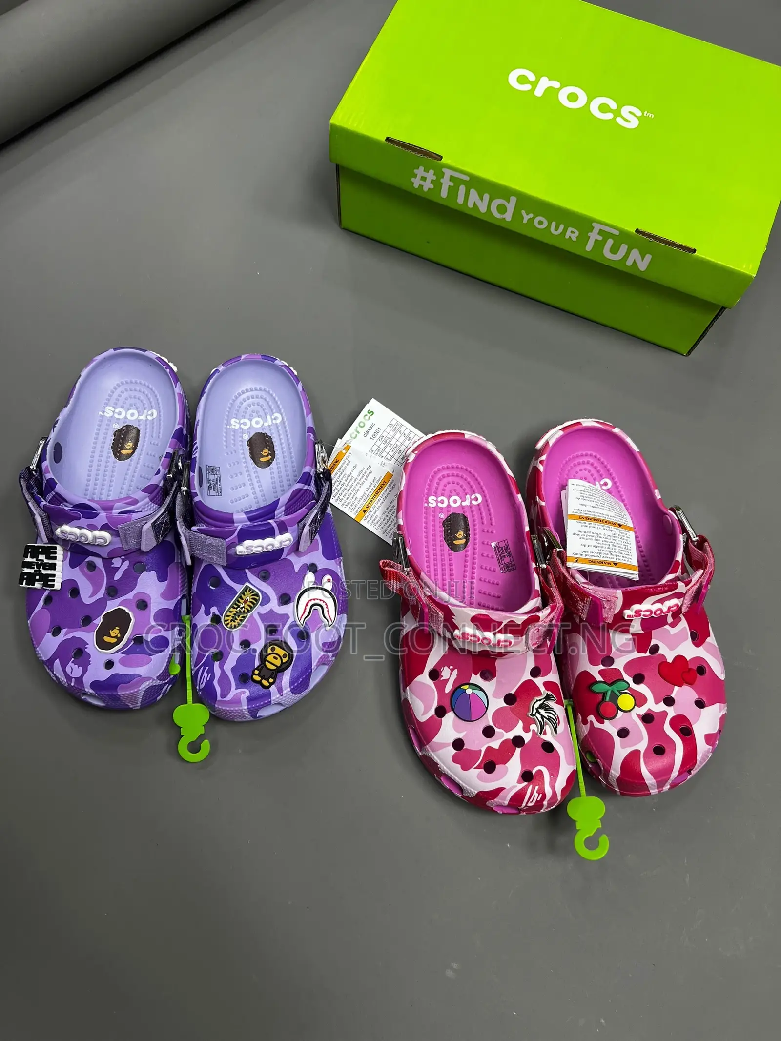 BAPE X Classic Camo Clogs