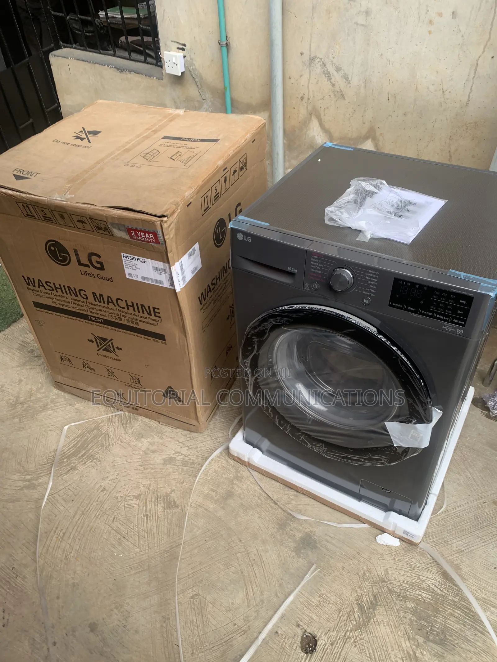 LG 10.5KG Front Loading Washing Machine for Home Use