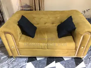 Luxury Mustard Yellow Velvet Chesterfield Sofa Chair Set | 3-Seater