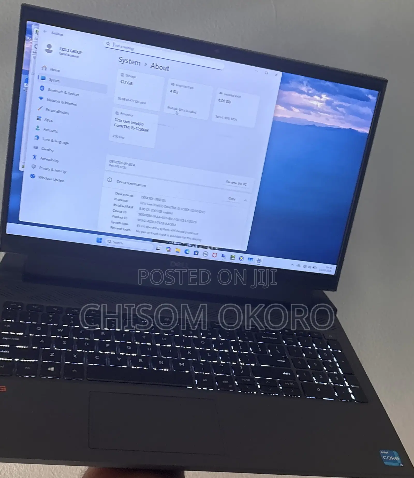 Laptop Dell G15 5520 8GB Intel Core i5 SSD 512GB