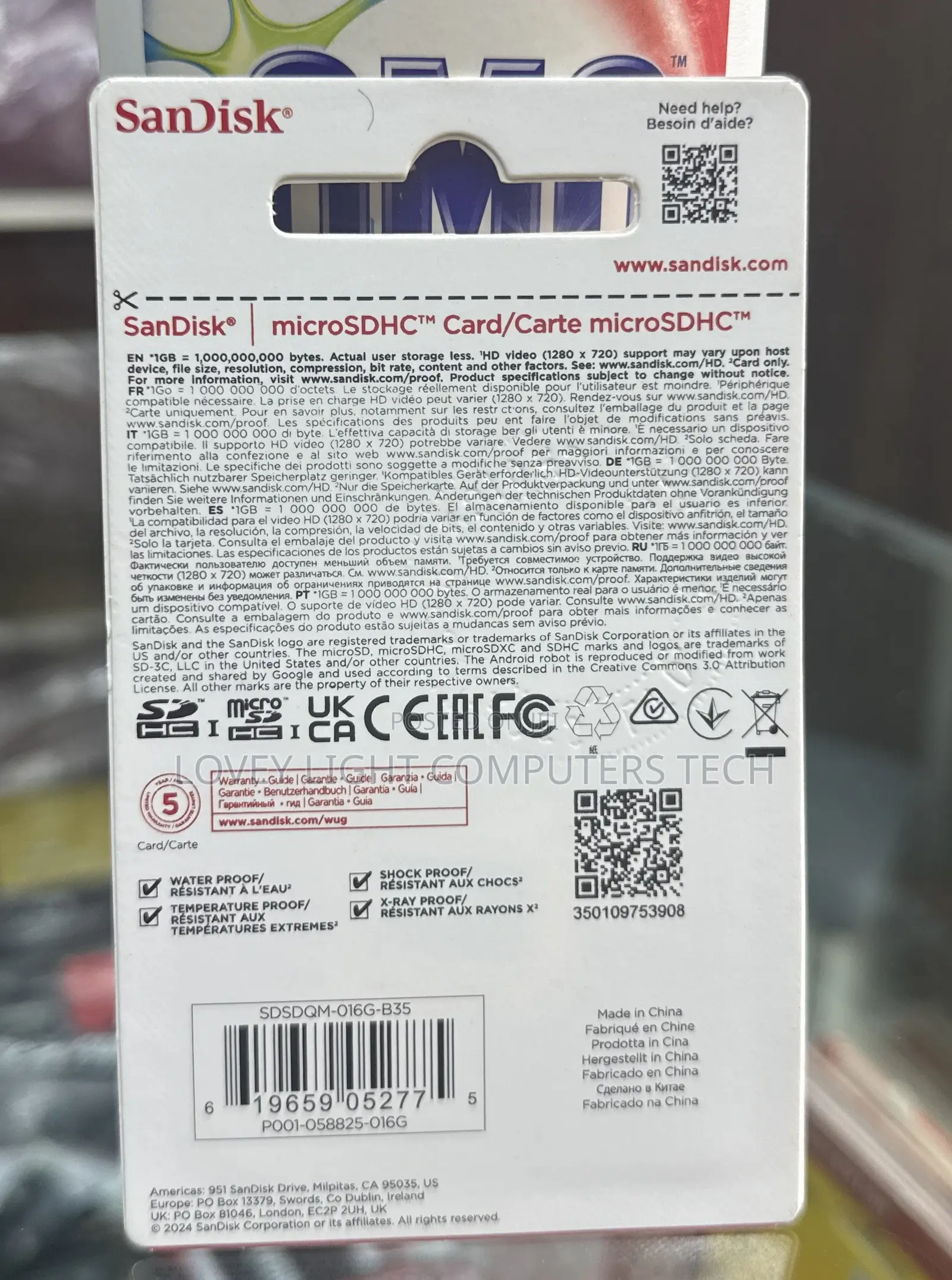 16GB SanDisk Memory Card