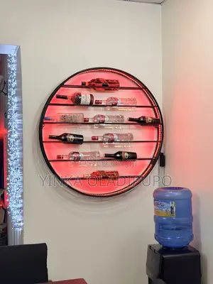 Wall Mounted Wine Rack/ Bar With Ambient Lighting.