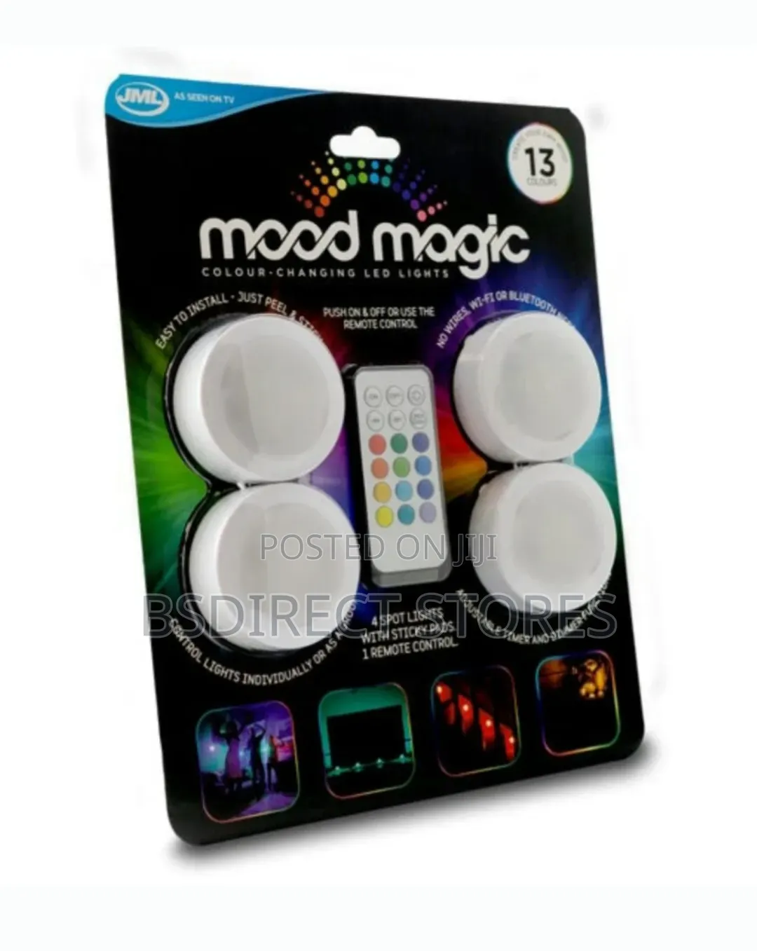 JML Mood Magic Colour Changing LED Lights Remote Controlled 13 Colours