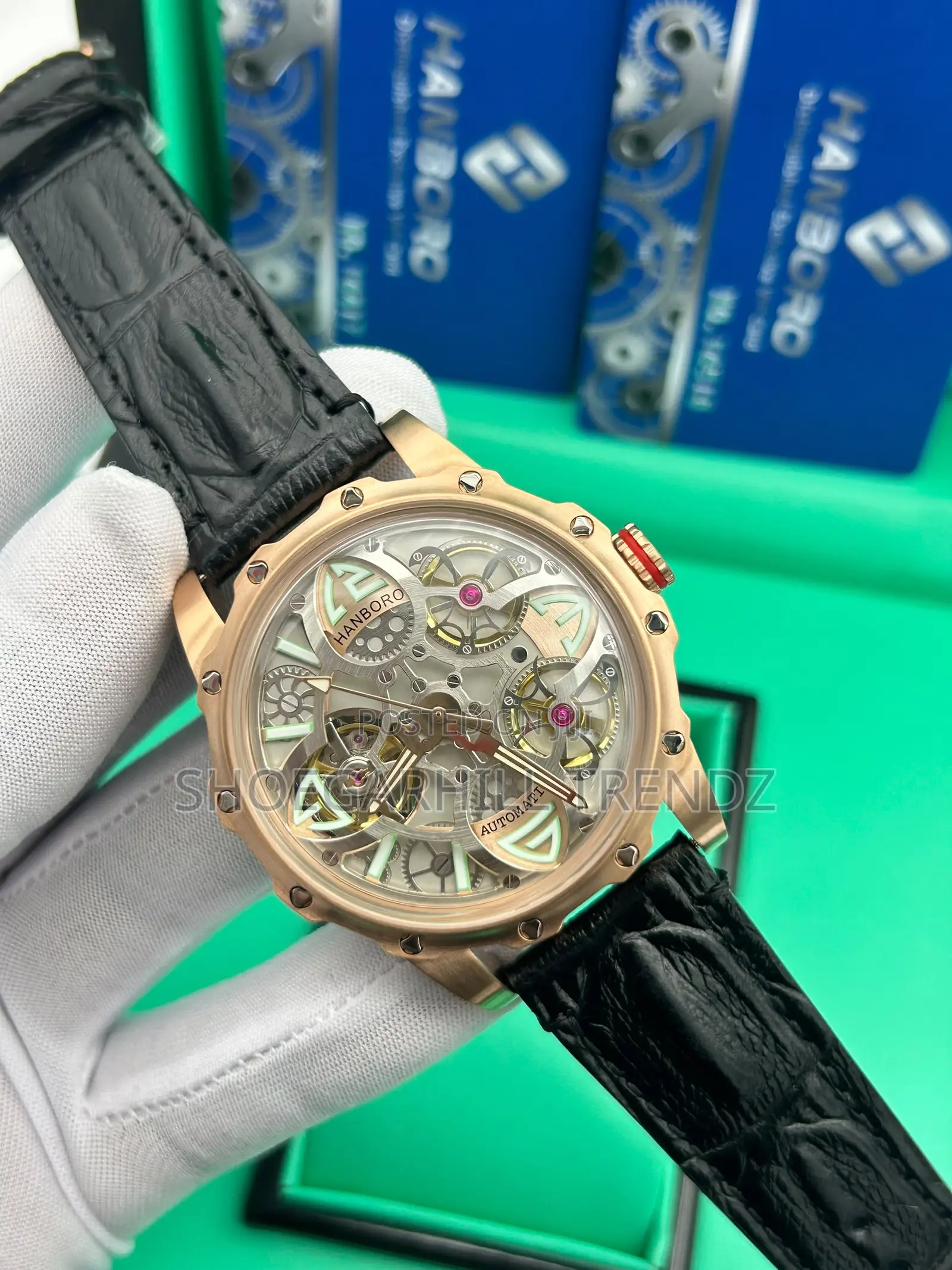 Hansboro Wristwatches in Leather Strap