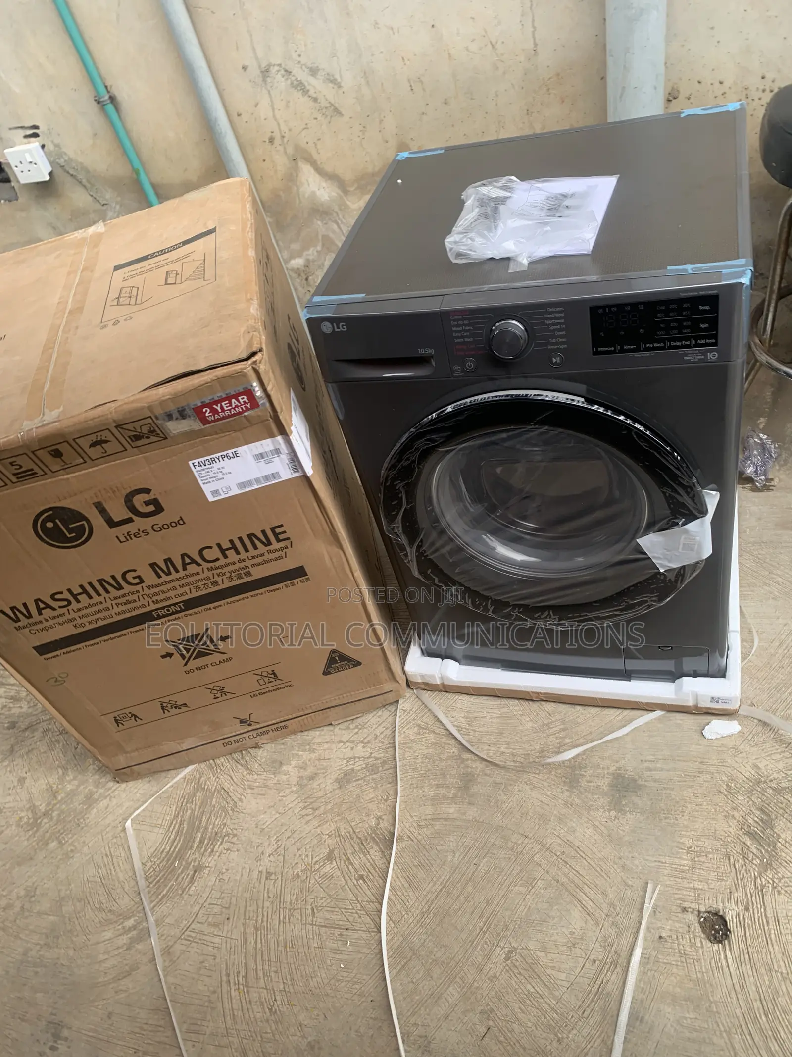 LG 10.5KG Front Load Washer With Spacious Drum
