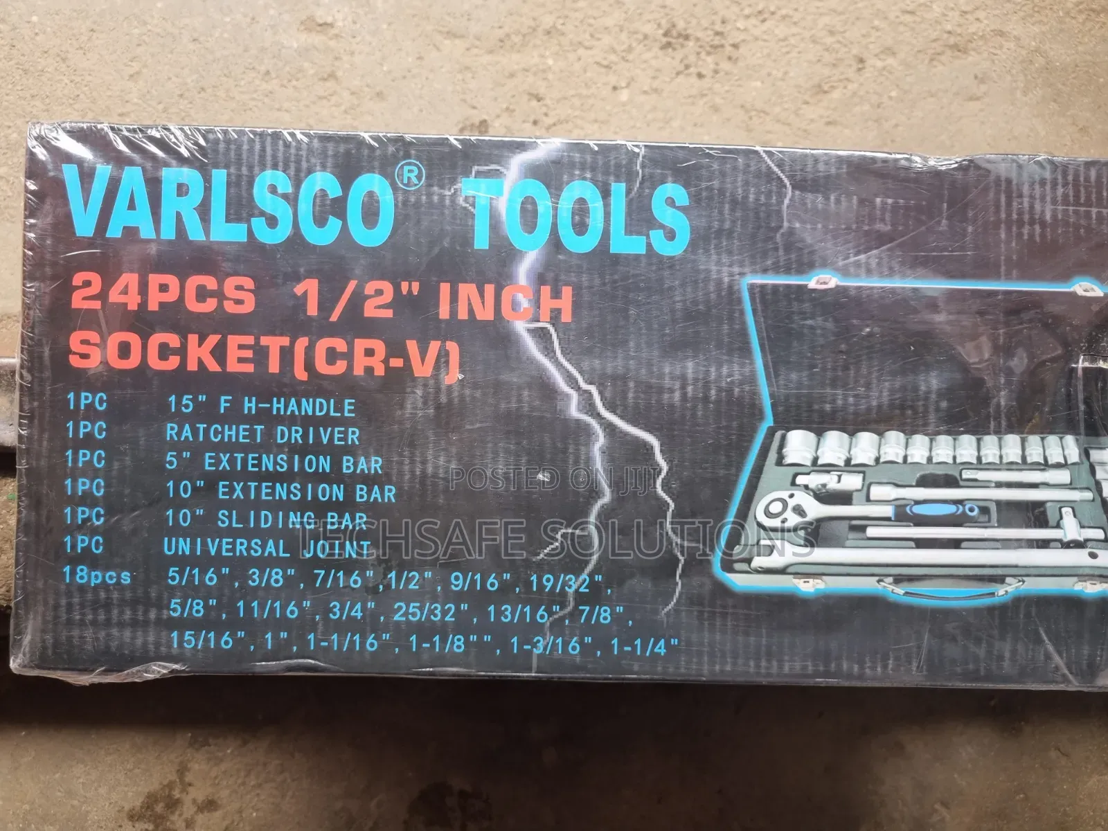 1/2-Inch Drive Imperial Socket Wrench and Tool Set