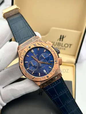 Hublot Leather With Skeleton Frame Watch