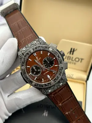Hublot Leather With Skeleton Frame Watch