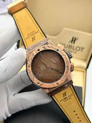 Hublot Leather With Skeleton Frame Watch
