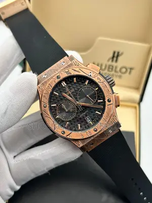 Hublot Leather With Skeleton Frame Watch