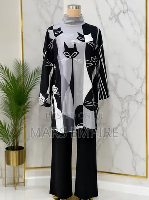 2pc Ladies Outfit - Black and White - Lugbe Abuja