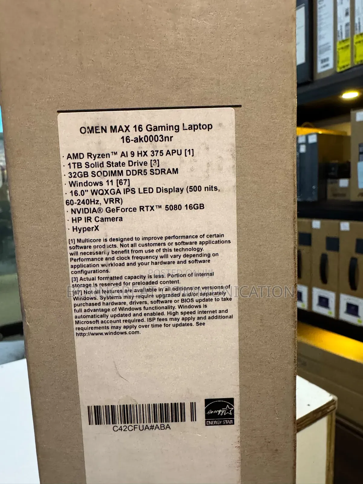 New Laptop HP Omen Max 16 32GB SSD 1T