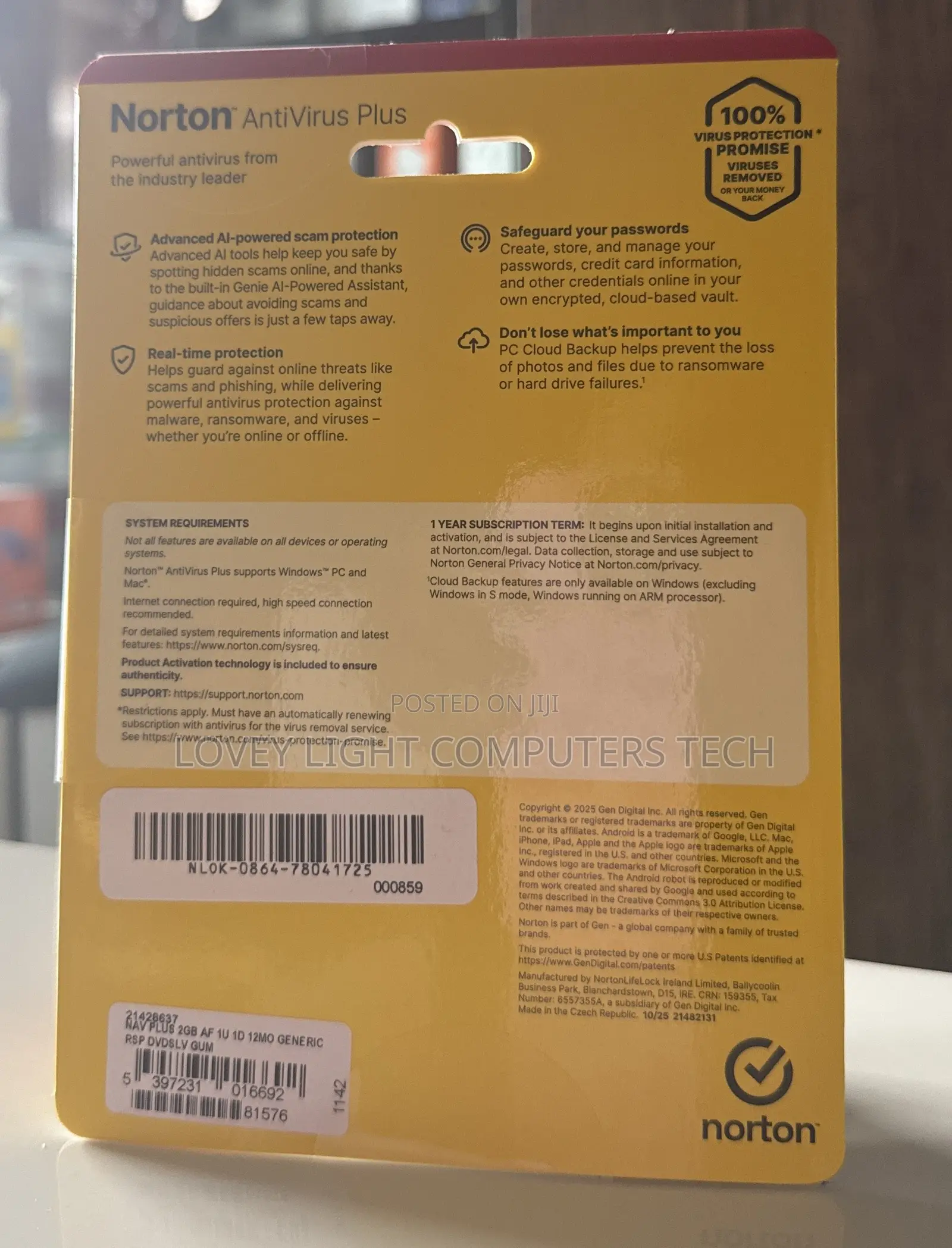 1 Device Norton Antivirus Plus