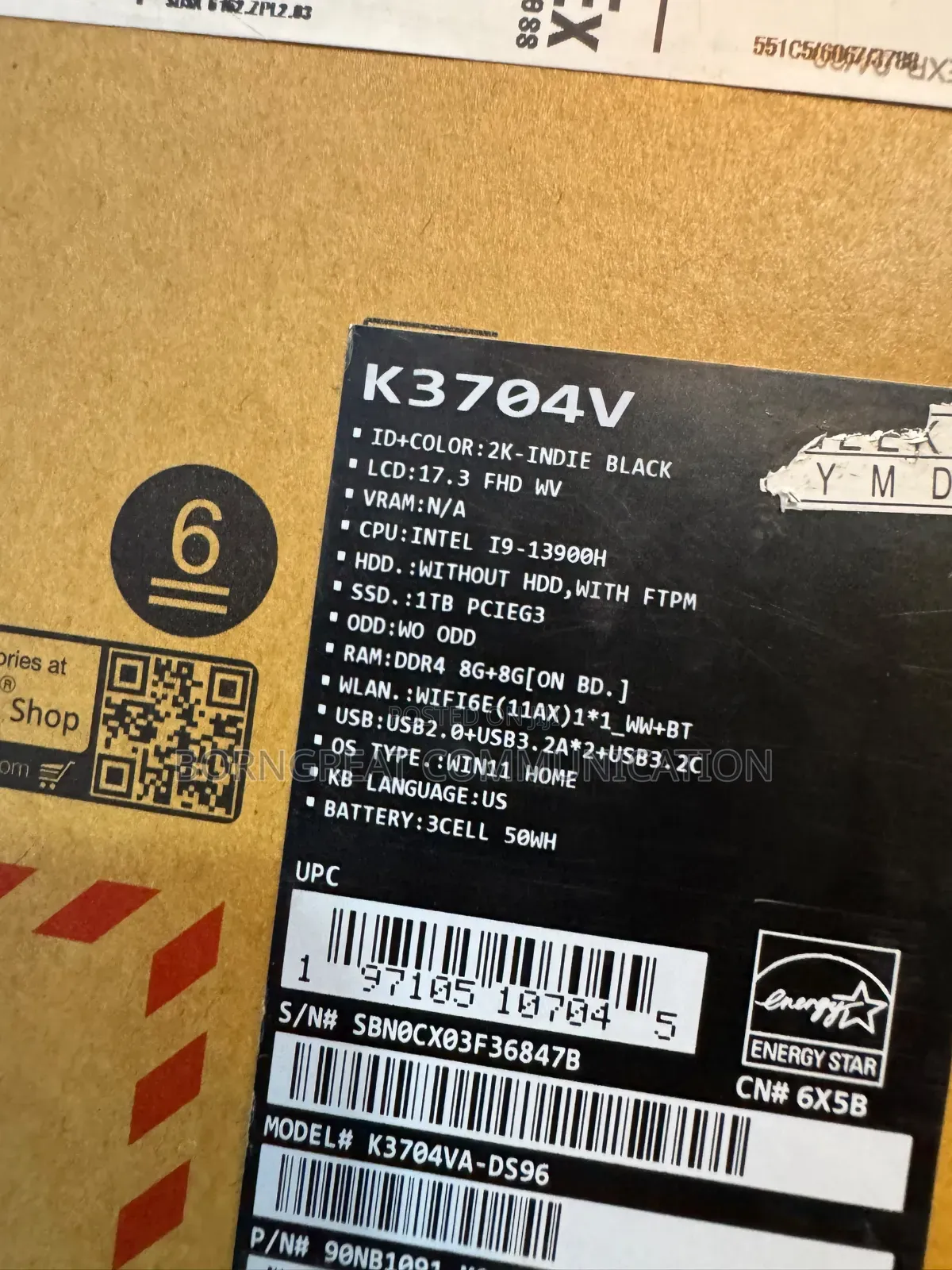 New Laptop Asus 16GB Intel Core i9 SSD 1T
