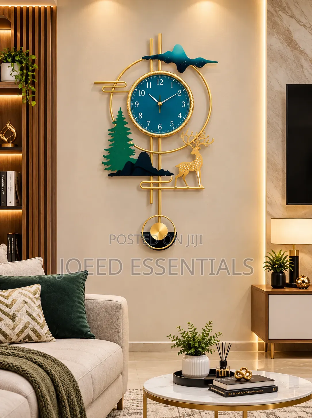 Luxury 3D Gold Art Wall Clock