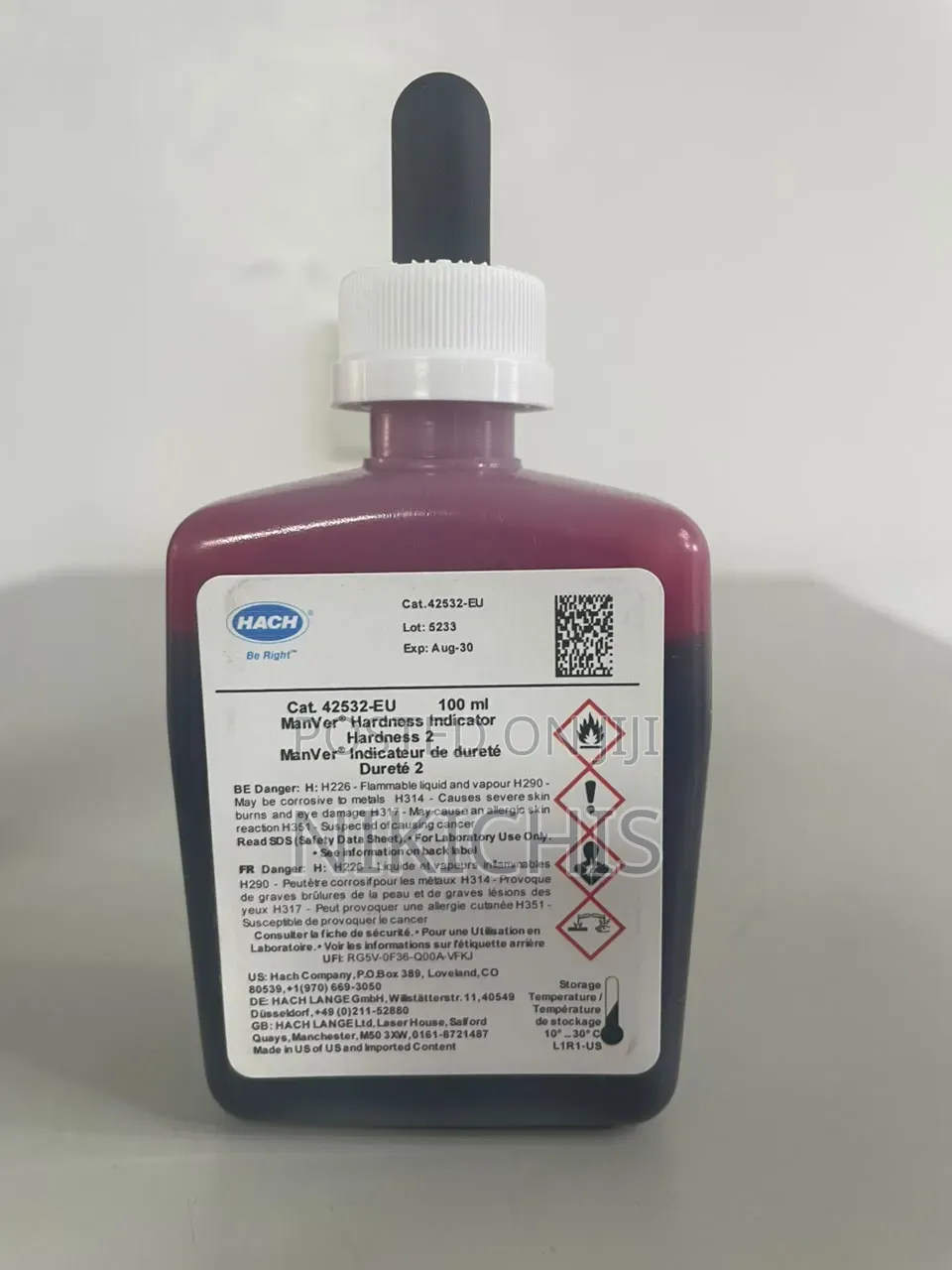 Hach ManVer Hardness 2 Indicator Solution, 100ml MDB 42532-Eu