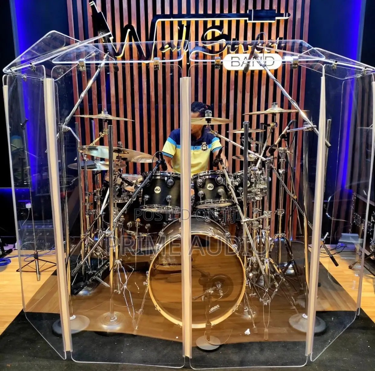 Acrylic Drum Shield With Reflectors (With Roof)