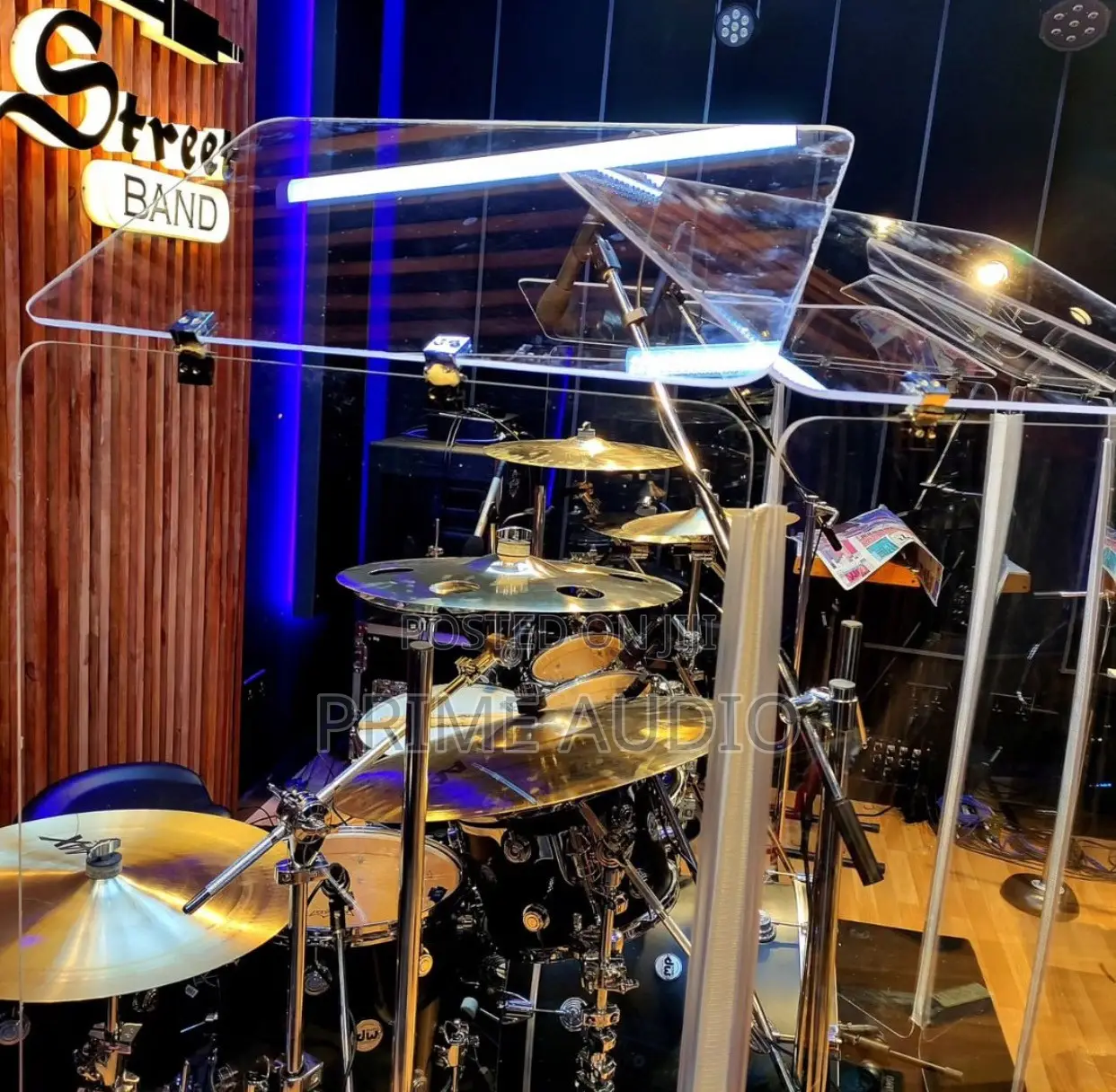 Acrylic Drum Shield With Reflectors (With Roof)