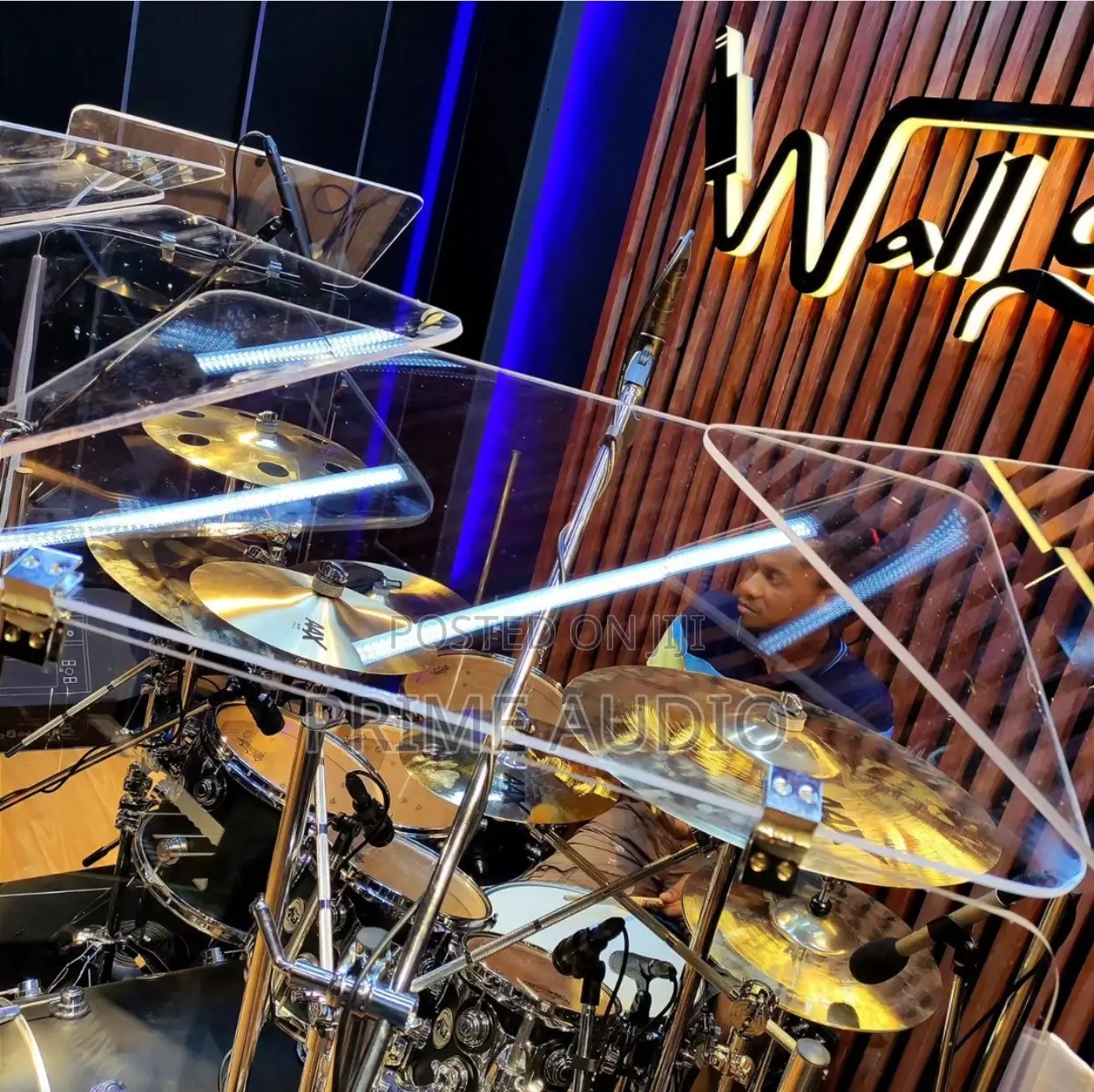 Acrylic Drum Shield With Reflectors (With Roof)