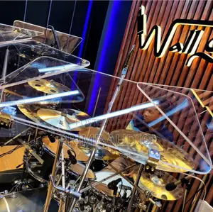 Acrylic Drum Shield With Reflectors (With Roof)