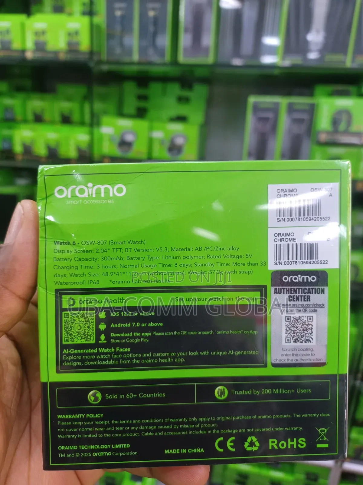 Smart Watch, Oraimo Watch 6 | OSW-807