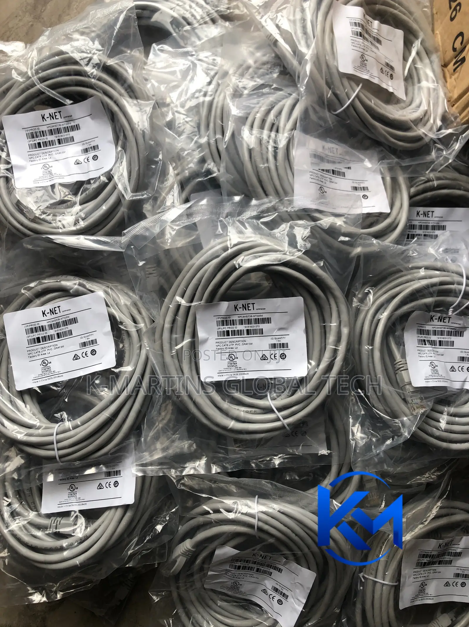 KNET Cat6 Ethernet Patch Cord 1M RJ45 Network Cable
