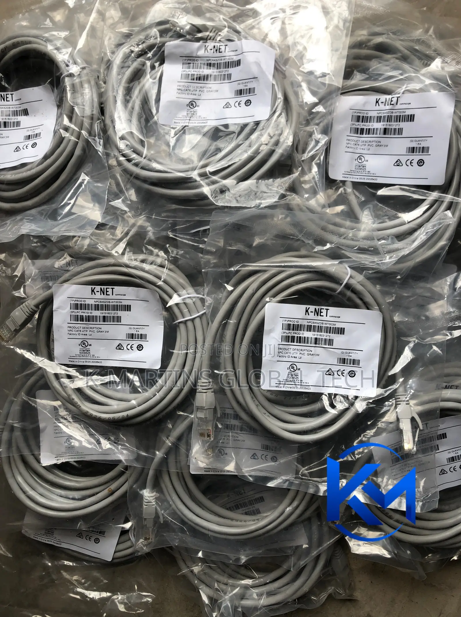 KNET Cat6 Ethernet Patch Cord 1M RJ45 Network Cable