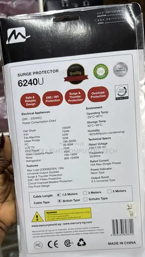 Mercury Surge Protector 6240u-Uk
