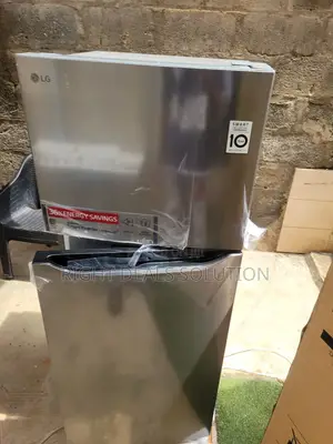 Modern Double Door Fridge With Upper Freezer
