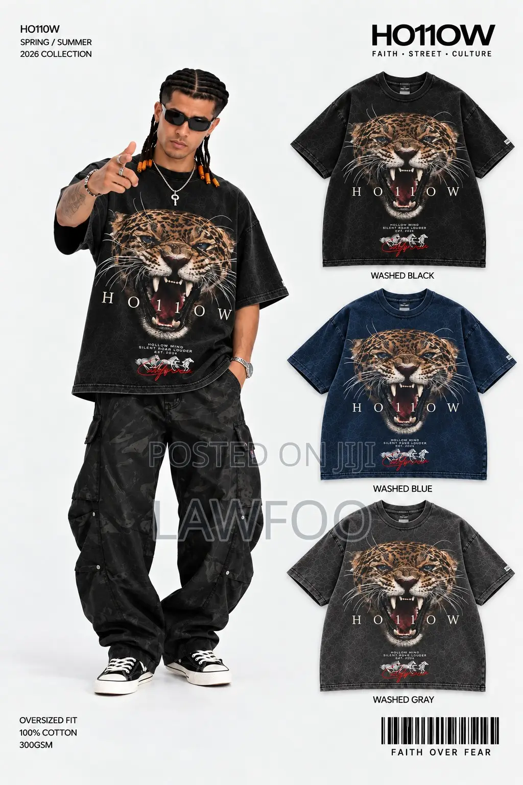 300G Pure Cotton Stone Washed Tee