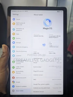 Honor Pad X8 128 GB Gray