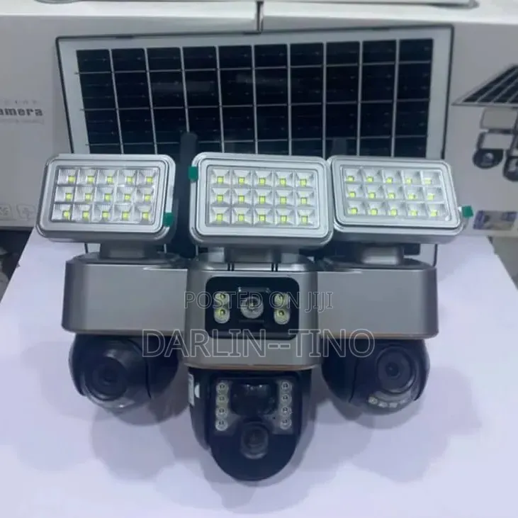 V380 Pro 3-Lens Solar-Powered PTZ Security Camera
