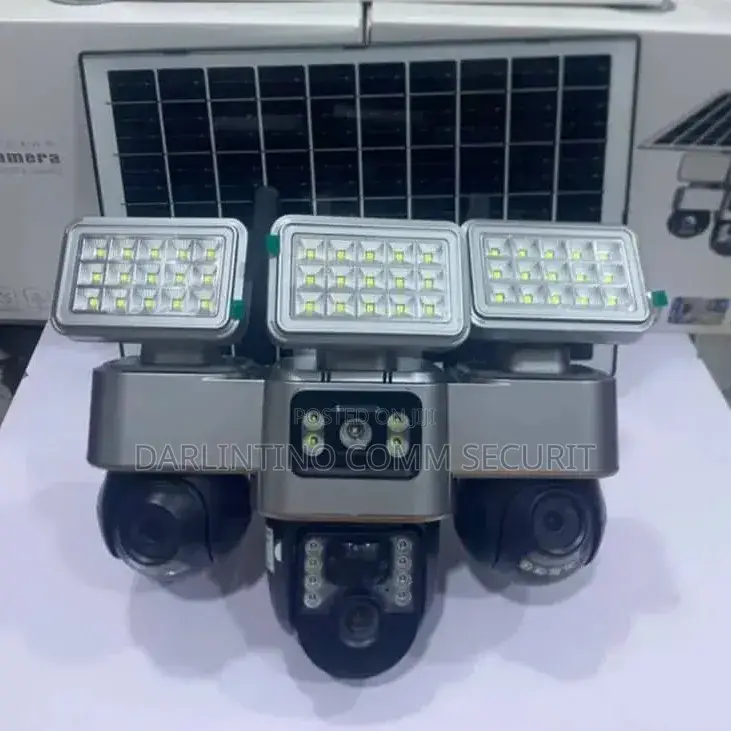 V380 Pro 3-Lens Solar-Powered PTZ Security Camera