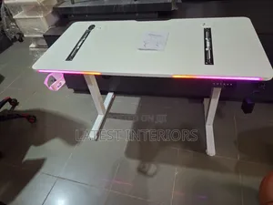 Electric Adjustable Gaming Table With Led Lights–Smart Height Control
