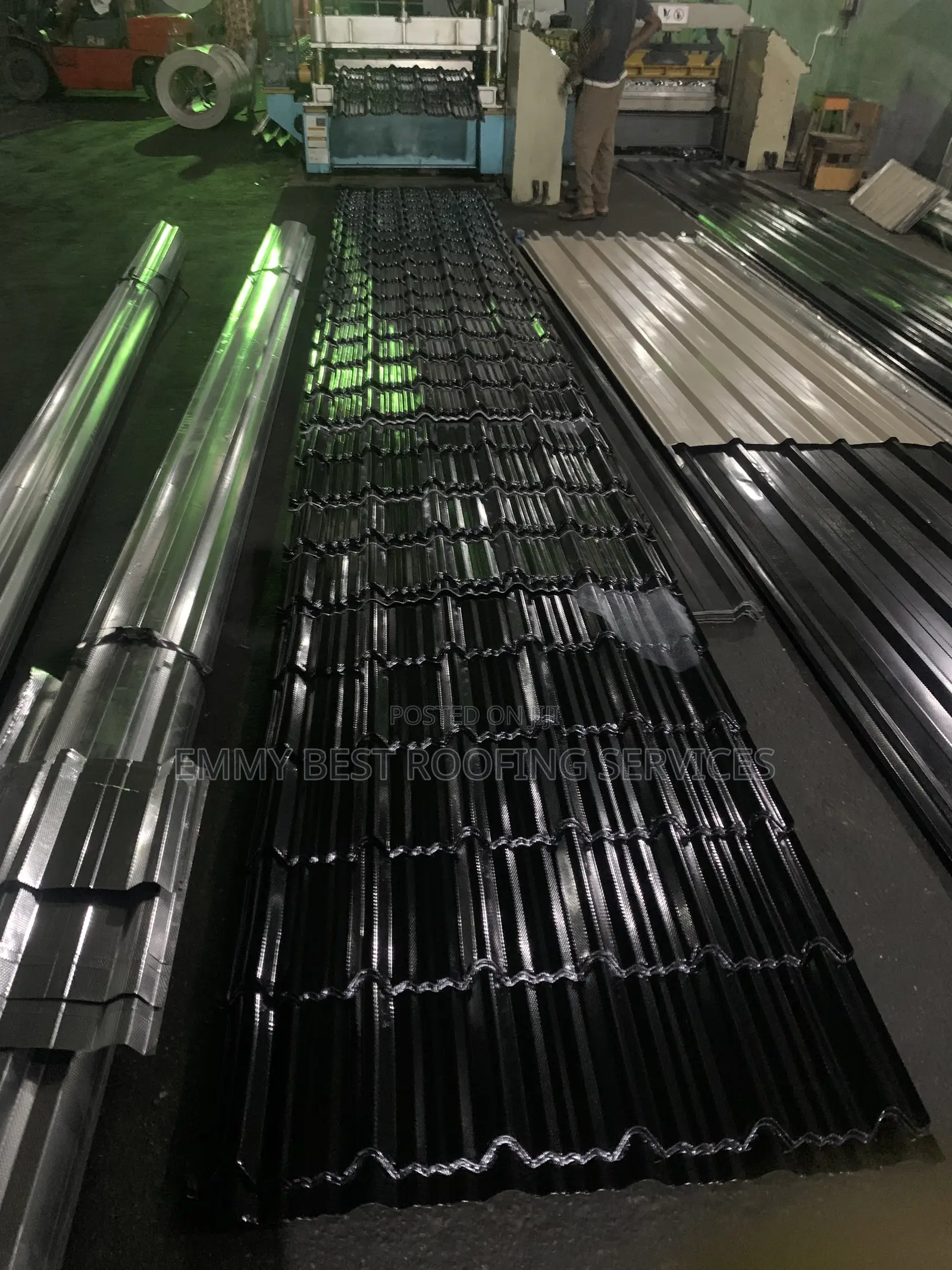 0.50mm Black Steptiles Roofing Sheet - Thick & Strong Quality