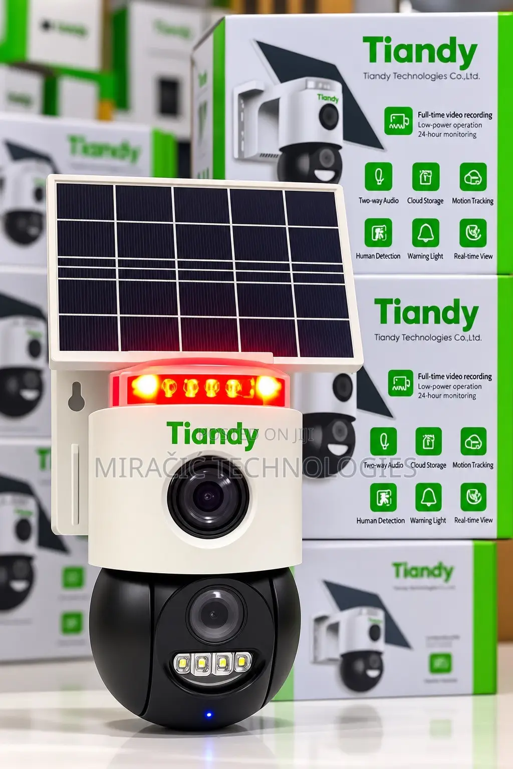 Tiandy 4G 2 Lens Solar CCTV Camera