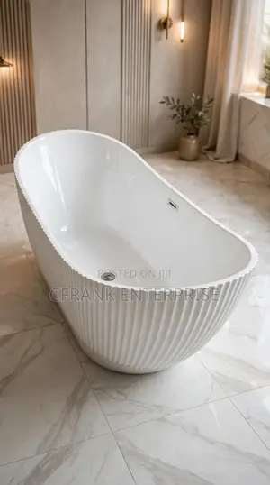 Luxury Freestanding Fluted Bathtub White - Anambra