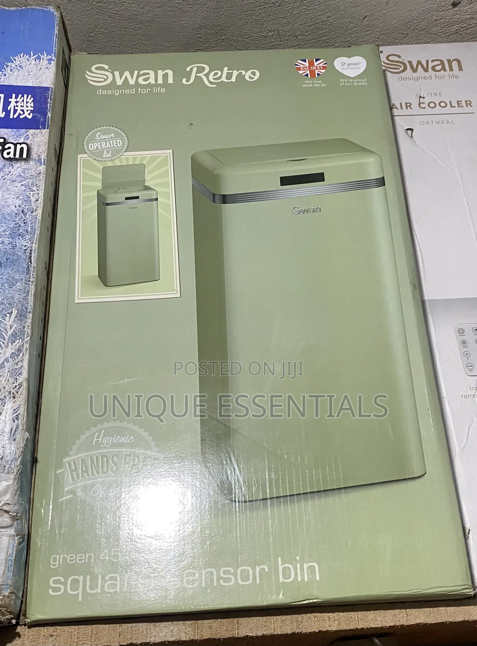 Swan Retro 45L Square Sensor Bin