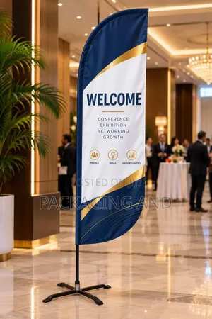 3.5m Quill Feather Banner Printing With Stand for Advertising