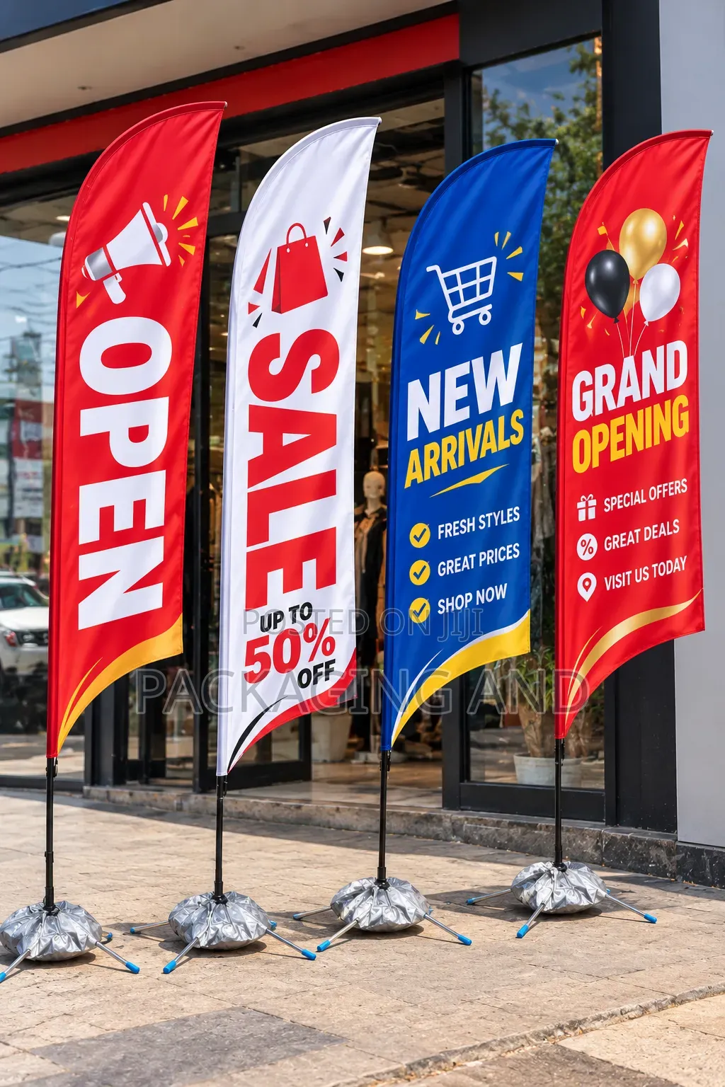 Sail Feather Banner Stand With Double Sided Printing for Events