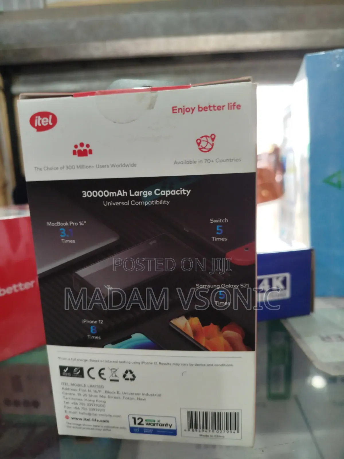 Itel 30000mah Power Bank