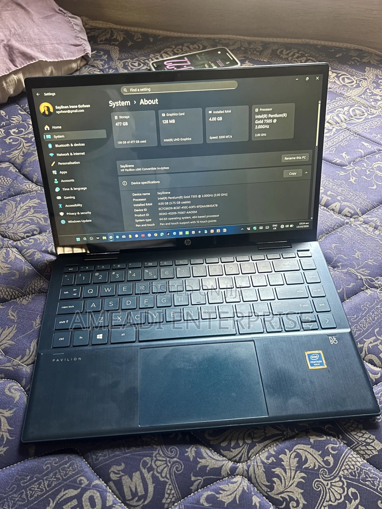 Laptop HP Pavilion x360 4GB Intel Pentium HDD+SSD 500GB