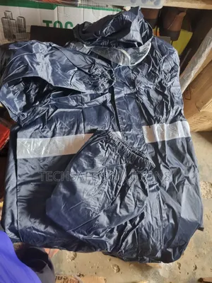 Heavy-Duty Raincoat With Reflector Up/Down