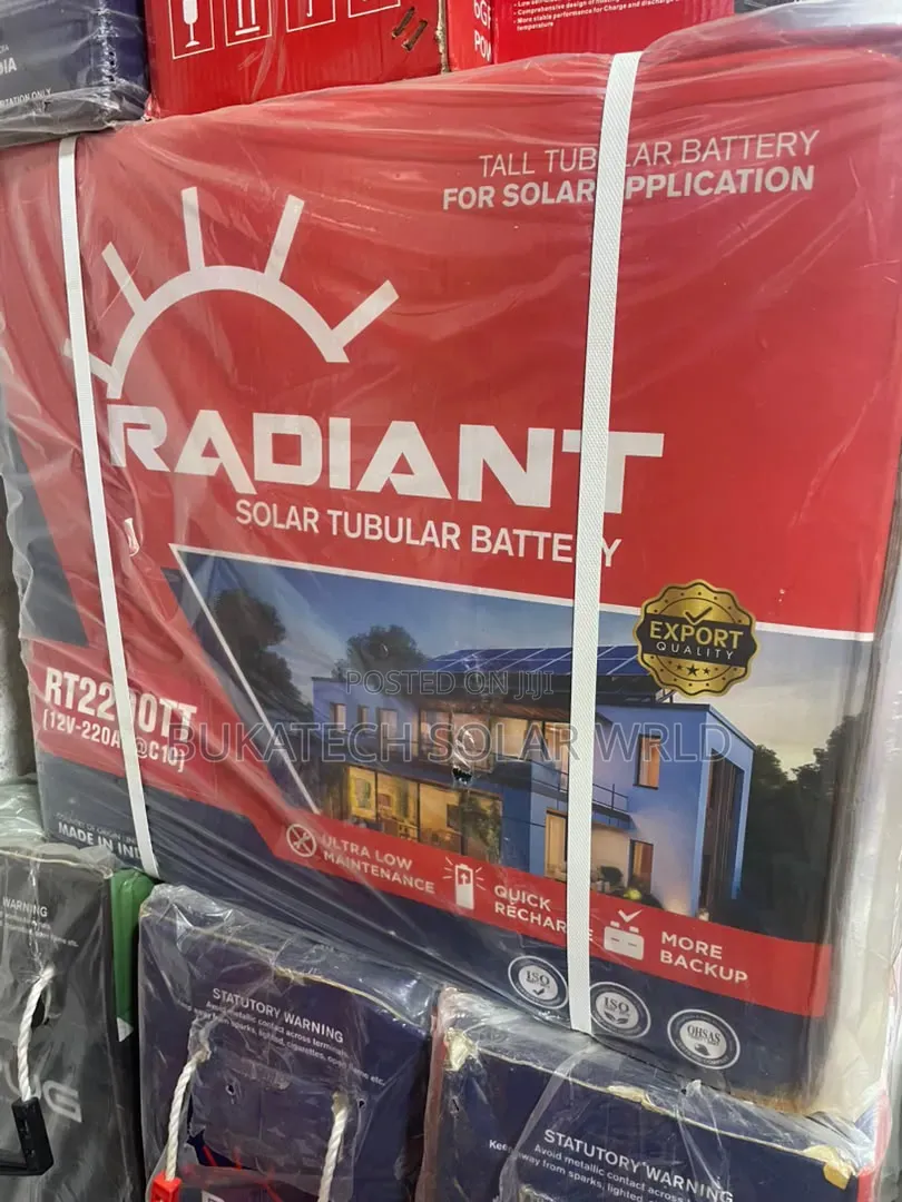 Radiant Tubular Battery 220ah