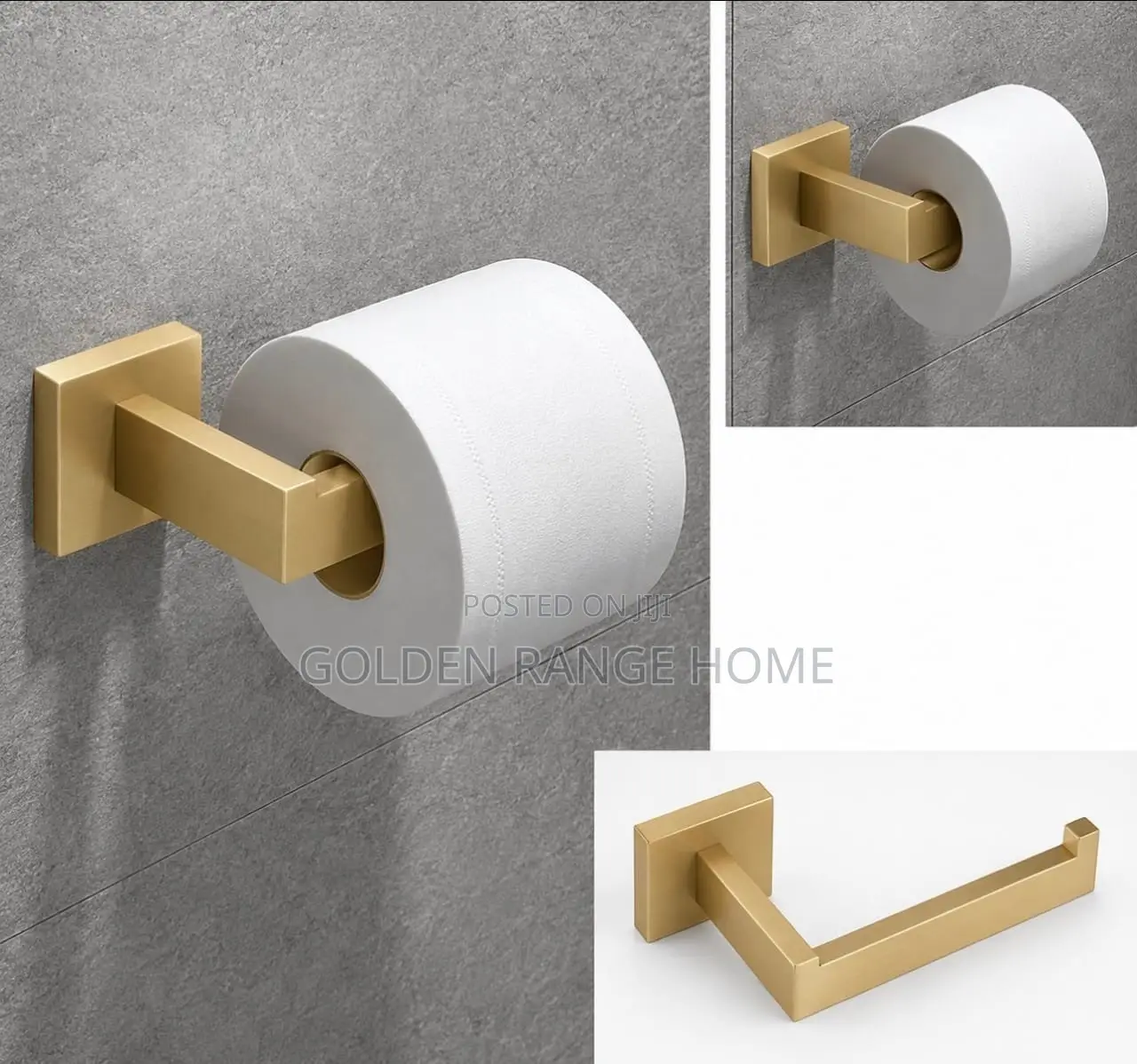 Brushed Gold Tissue Holder