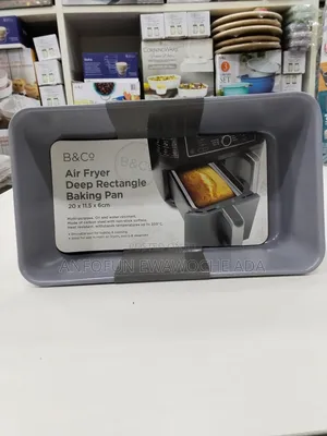 B&C Air Fryer Deep Rectangular Baking Pan – 20 × 11.5 × 6 Cm
