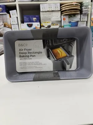 B&C Air Fryer Deep Rectangular Baking Pan – 20 × 11.5 × 6 Cm