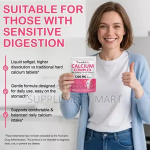 Calcium Complex With Vitamin D3 + K2 + B1 + B2 & B12 1200 MG