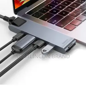 Baseus Thunderbolt C + Pro Seven-in-One Smart HUB Docking Station,Grey